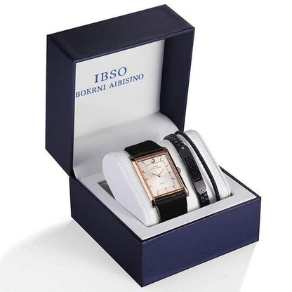 showroomcadeau Ensemble Bijoux 2232WE-BK Set Montre et bracelet avec boîte