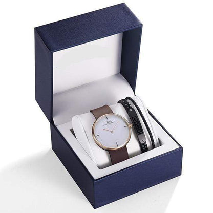 showroomcadeau Ensemble Bijoux 8306BN Set Montre et bracelet avec boîte