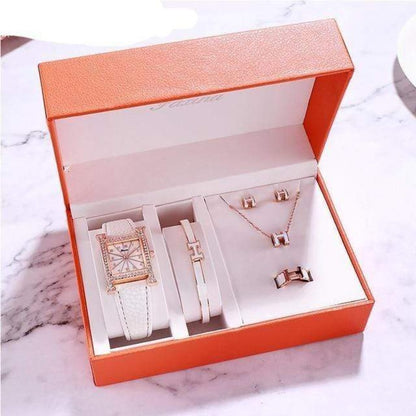 showroomcadeau Ensemble bijoux Femme Blanc 6PCS Montres Bracelet ensemble 2020 Fashion mode femmes