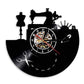 showroomcadeau Horloge murale LED 10 / Noir Hairclock-Horloge murale sur mesure couturière