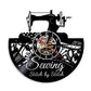 showroomcadeau Horloge murale LED 5 / Noir Hairclock-Horloge murale sur mesure couturière