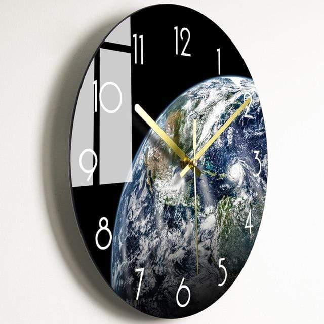 showroomcadeau Horloge murale Style 10 / 14 pouce Quley-Horloge murale de luxe en verre