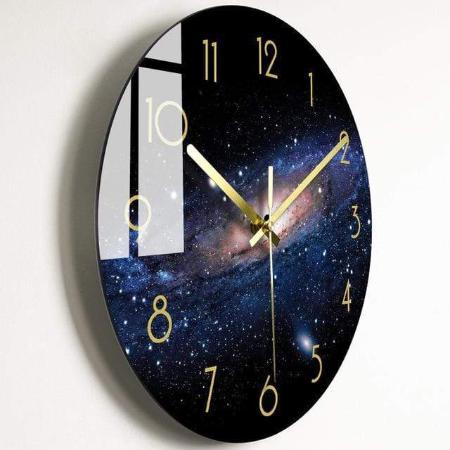 showroomcadeau Horloge murale Style 15 / 14 pouce Quley-Horloge murale de luxe en verre