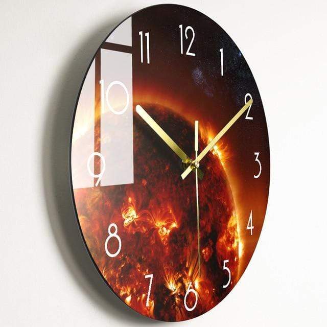 showroomcadeau Horloge murale Style 7 / 14 pouce Quley-Horloge murale de luxe en verre