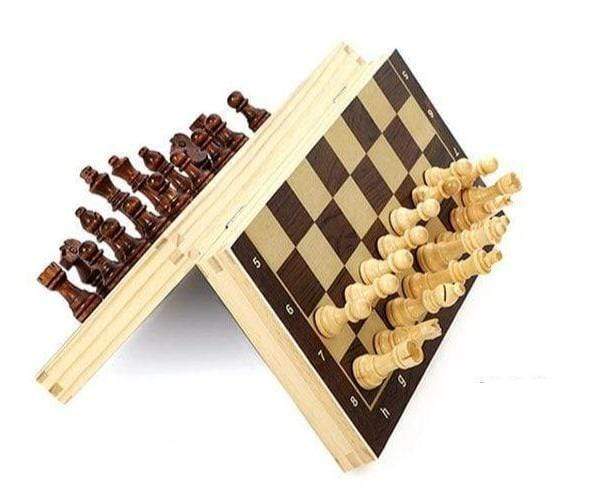 showroomcadeau Jeu d'échecs 29-29cm Jeu d'échecs en bois pliant magnétique,jeu de société