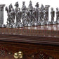 showroomcadeau Jeu d'échecs Jeu d'échecs en métal, planche en bois massif, pièces faites à la main