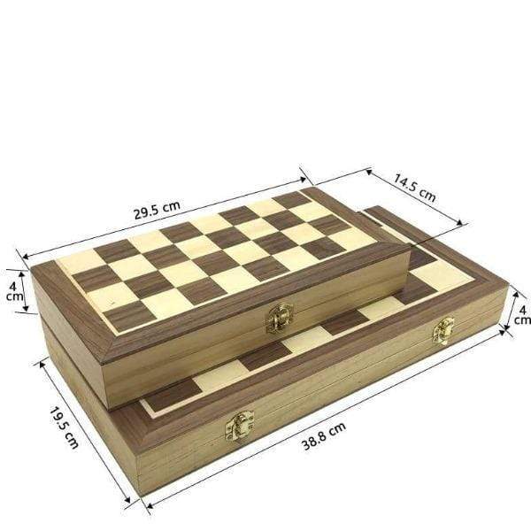 showroomcadeau Jeu d'échecs Jeu d'échecs magnétique pièces en bois massif