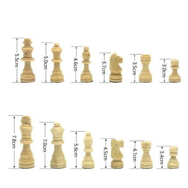 showroomcadeau Jeu d'échecs Jeu d'échecs magnétique pièces en bois massif