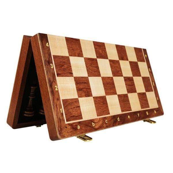 showroomcadeau Jeu d'échecs Jeu d'échecs pliant en bois pièces en bois massif