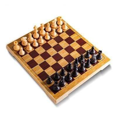showroomcadeau Jeu d'échecs Marron Jaune 19cm Jeu d'échecs en plastique magnétique