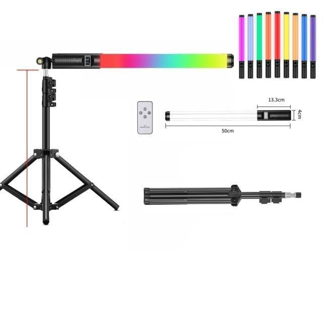 showroomcadeau lumière de l'anneau 50CM s Bâton lumière de l'anneau RGB avec trépied