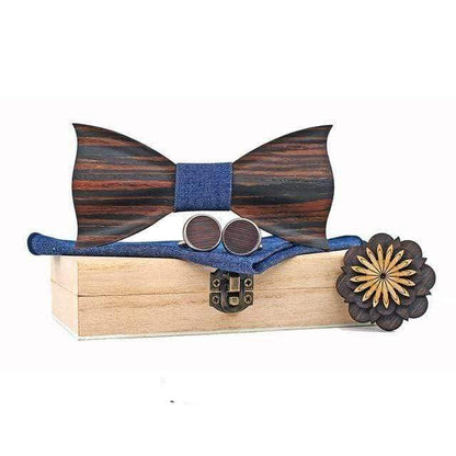 showroomcadeau Noeud papillon Bleu Noeud papillon mouchoir boutons de manchette ensembles pour homme