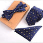 showroomcadeau Noeud papillon Bleu/Orange Ensemble de cravates solides pour hommes