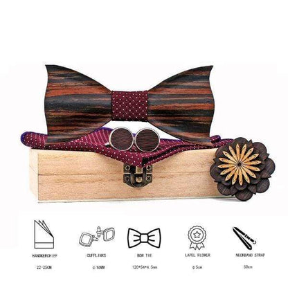 showroomcadeau Noeud papillon Noeud papillon mouchoir boutons de manchette ensembles pour homme